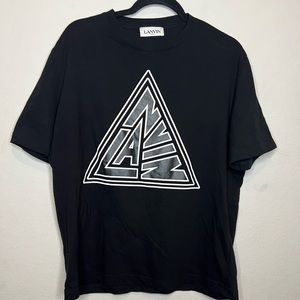 lanvin sz large triangle logo tshirt